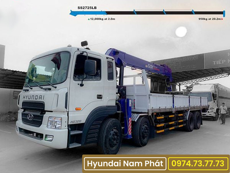 Xe Tải Hyundai HD320 Gắn Cẩu Dongyang 10 Tấn SS2725LB